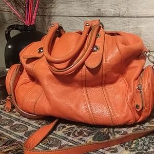 Maxximum orange leather handbag